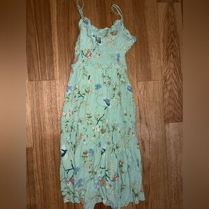 Angie Women’s Floral Dress in Mint Green